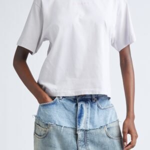 Balenciaga Medium Fit Embroidered Logo Graphic T-Shirt