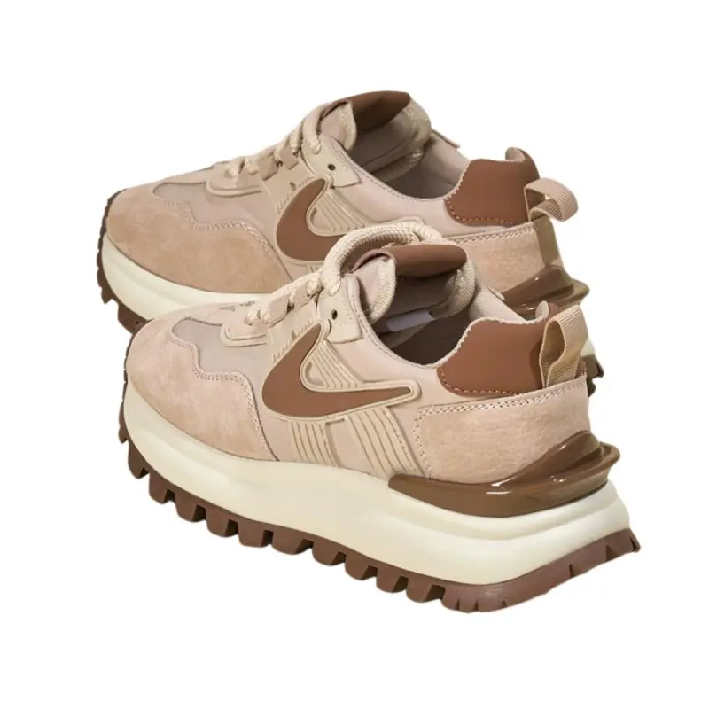 Trend Pink Shoes Stylish Platform Sneakers for Women, Lightweight Daily Wear Dad Shoes with Anti-Slip Sole and Cushion Support - Image 4