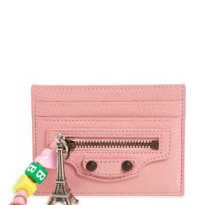 Balenciaga Le City Assorted Charm Crackled Leather Card Case