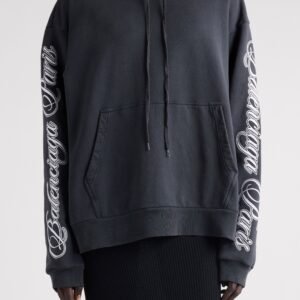 Balenciaga Oversize Logo Cotton Hoodie
