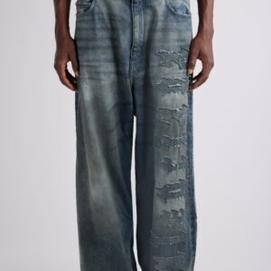 Balenciaga Minimal Distressed Baggy Jeans